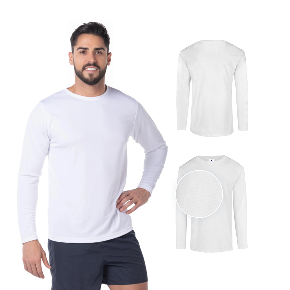 Foto 3 pulgar | Playera para Caballero Yazbek Blanco Manga Larga