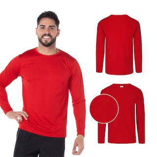 Foto 2 | Playera Manga Larga Yazbek color Rojo 100% Poliéster para Caballero
