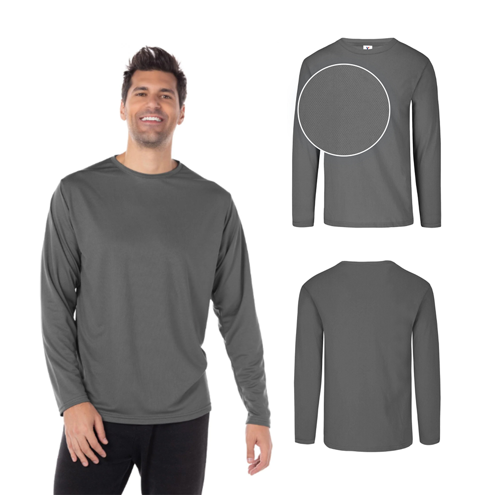 Foto 2 | Playera Manga Larga Yazbek para Caballero Gris