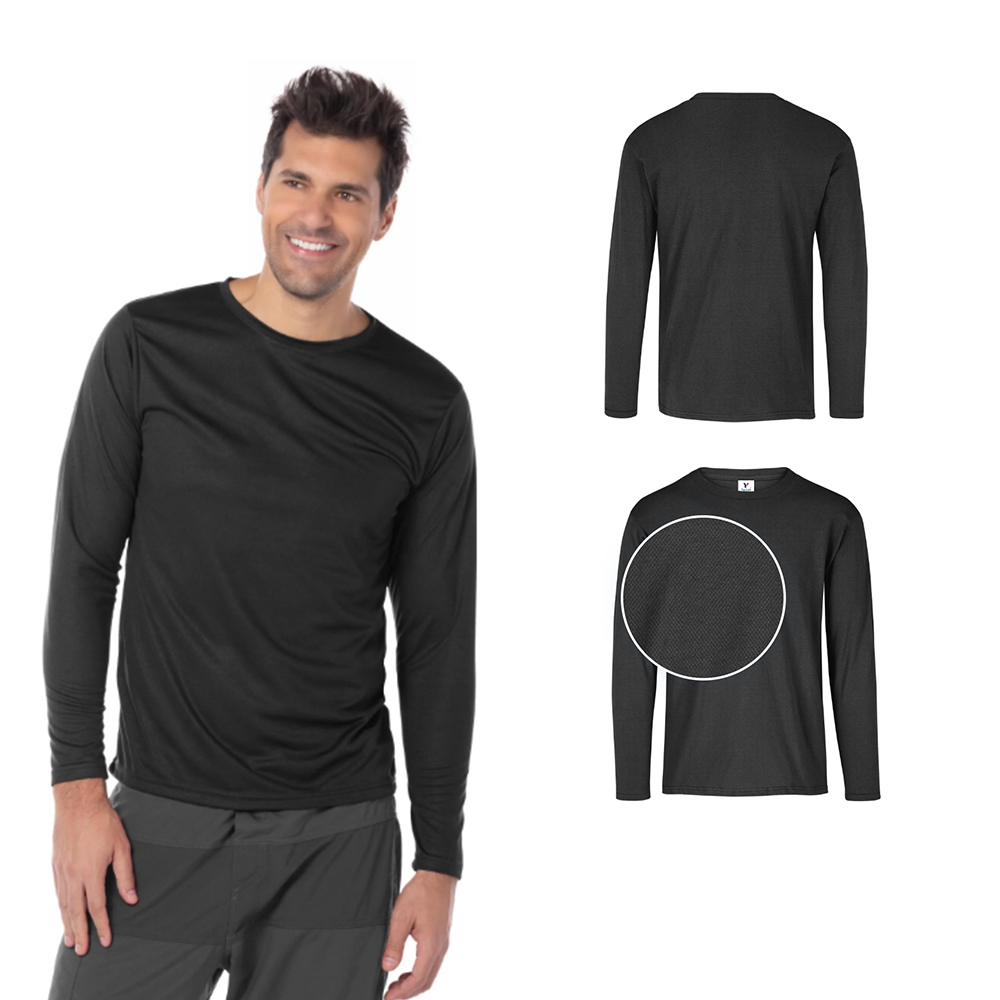 Foto 3 pulgar | Playera Manga Larga Yazbek C1304 Negro para Caballero