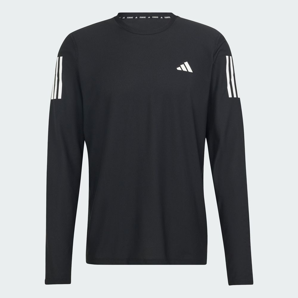 Foto 3 pulgar | Playera Own The Run Manga Larga Adidas Negro Hombre