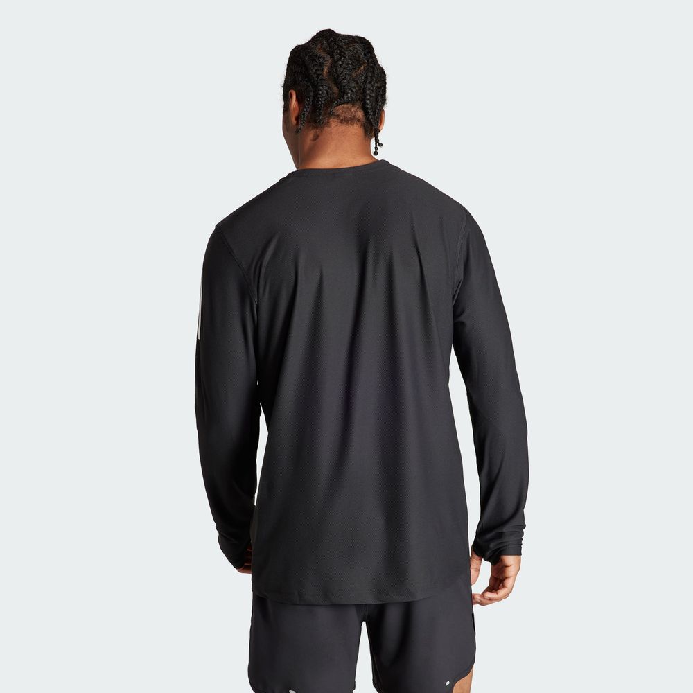 Foto 5 pulgar | Playera Own The Run Manga Larga Adidas Negro Hombre