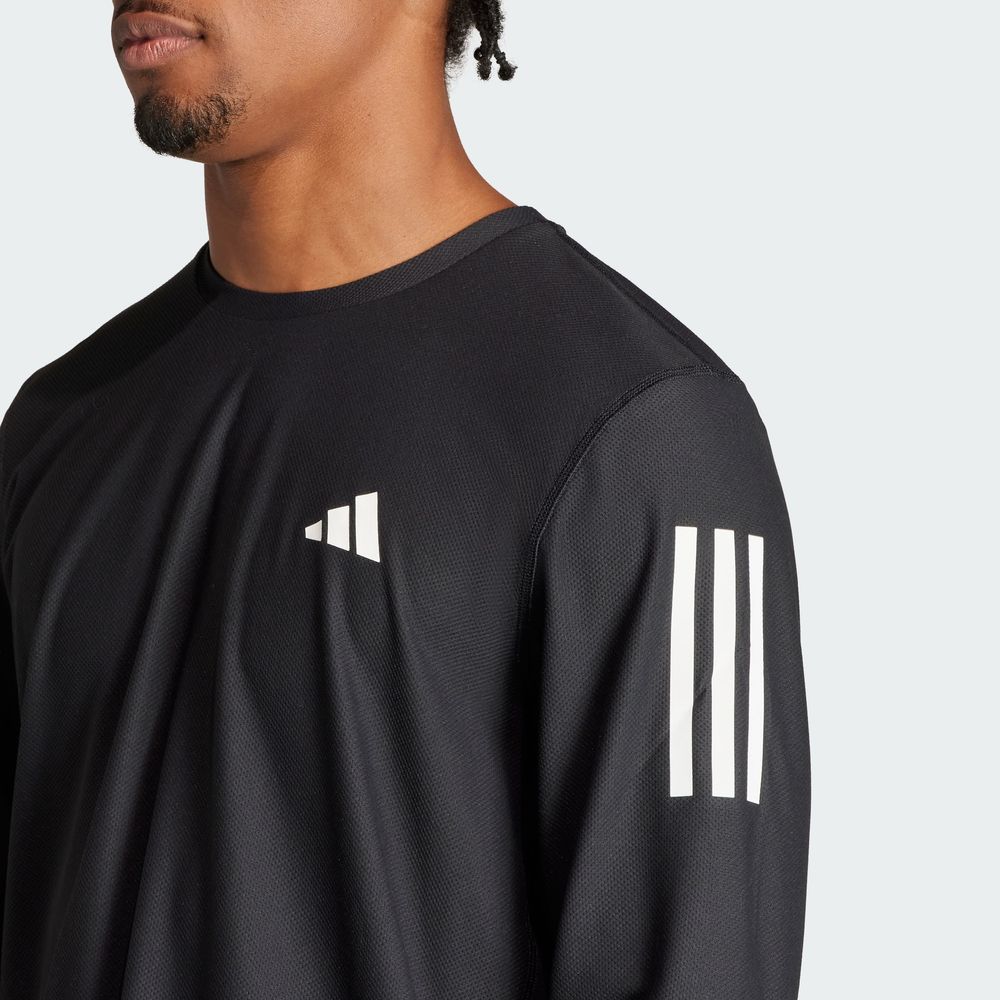 Foto 7 pulgar | Playera Own The Run Manga Larga Adidas Negro Hombre