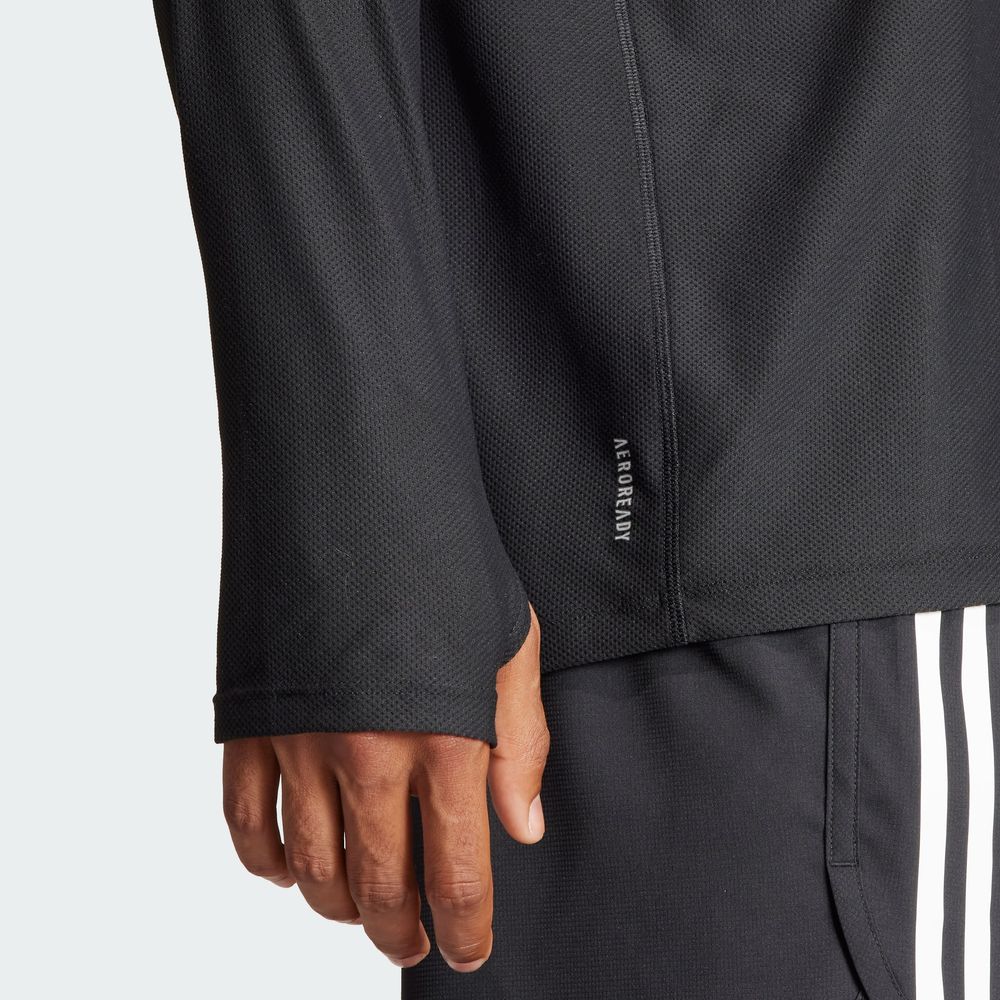 Foto 8 pulgar | Playera Own The Run Manga Larga Adidas Negro Hombre