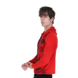 Foto 3 | Playera Deportiva Manga Larga Con Capucha Color Rojo Para Hombre