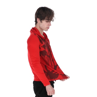 Foto 4 | Playera Deportiva Manga Larga Con Capucha Color Rojo Para Hombre