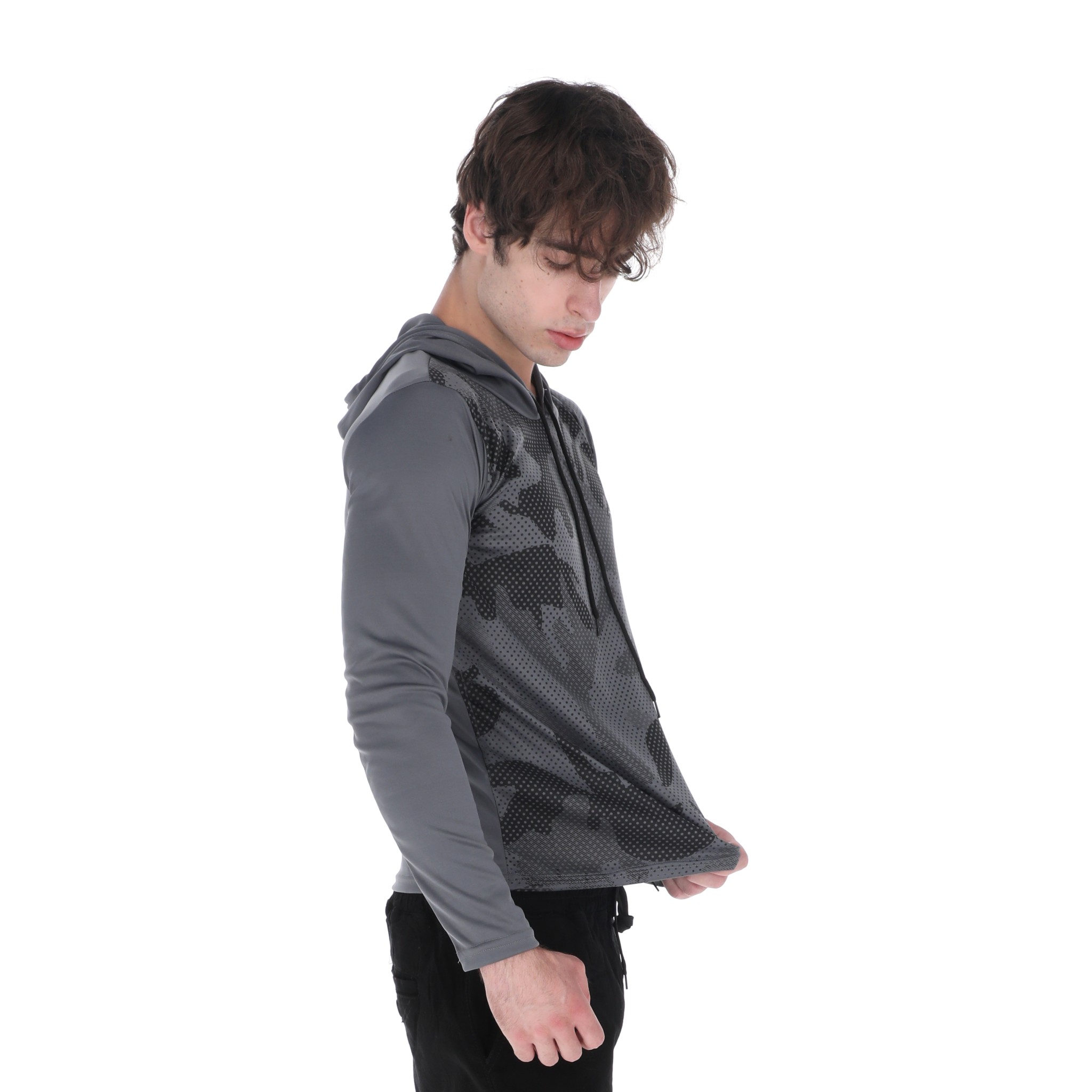 Foto 5 pulgar | Playera Deportiva Manga Larga Con Capucha Color Rojo Para Hombre