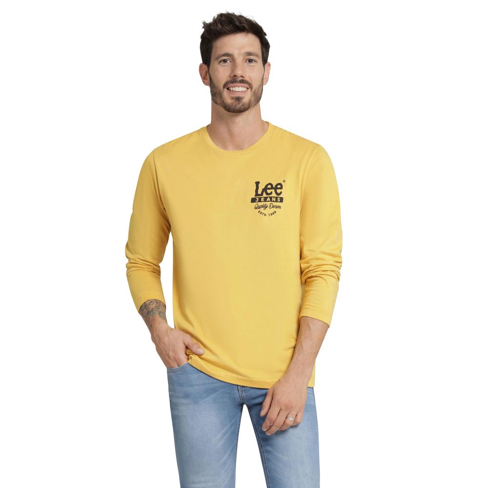 Foto 2 pulgar | Playera Hombre Lee Regular Fit 241 Amarillo