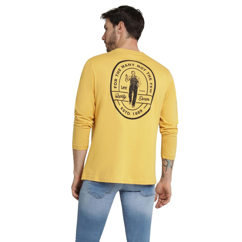 Foto 4 pulgar | Playera Hombre Lee Regular Fit 241 Amarillo