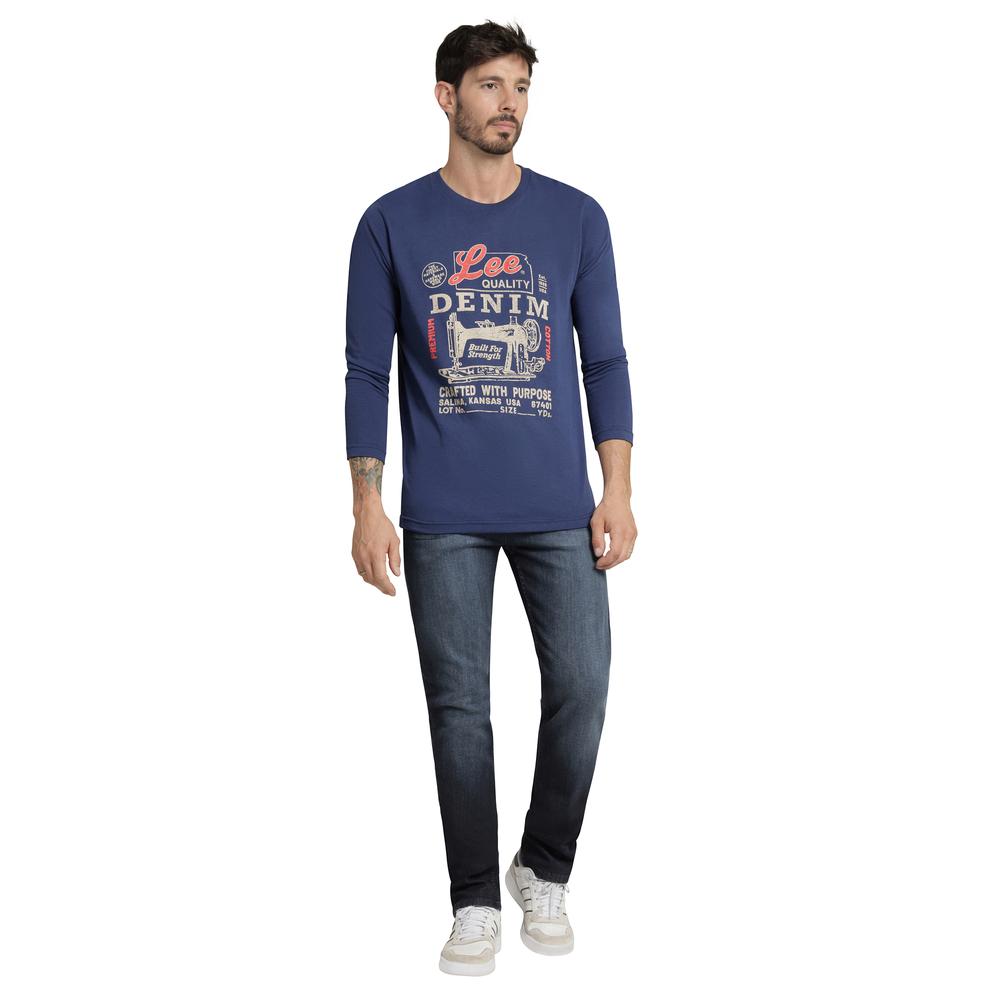 Foto 5 pulgar | Playera Hombre Lee Regular Fit 202 Azul Marino