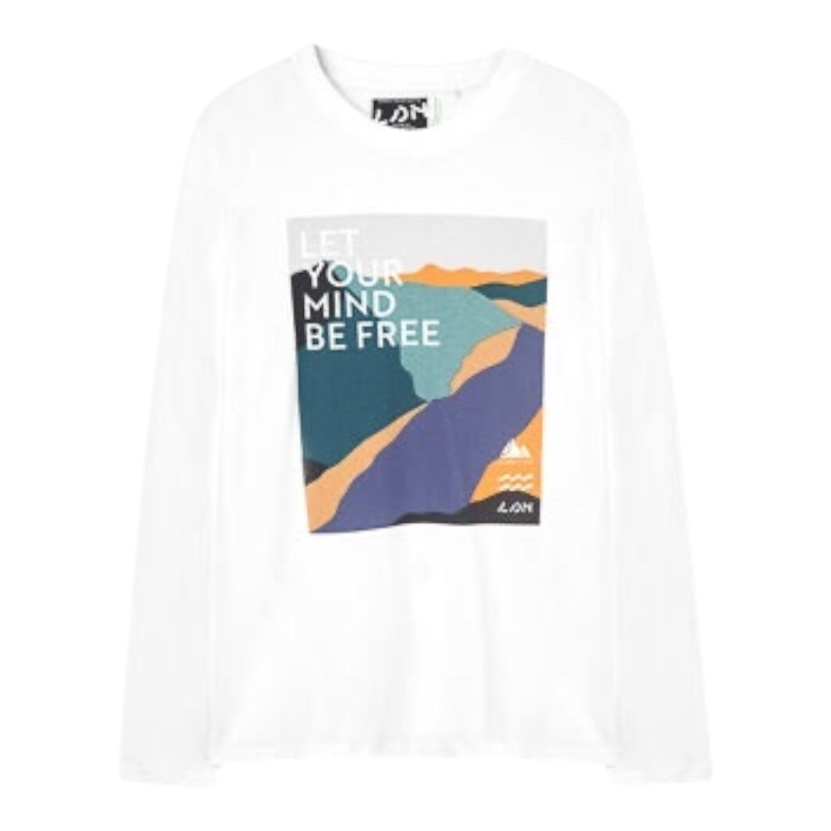 Playera Losan Blanca Estampado ''Let Your Mindbe Free'' para Caballero