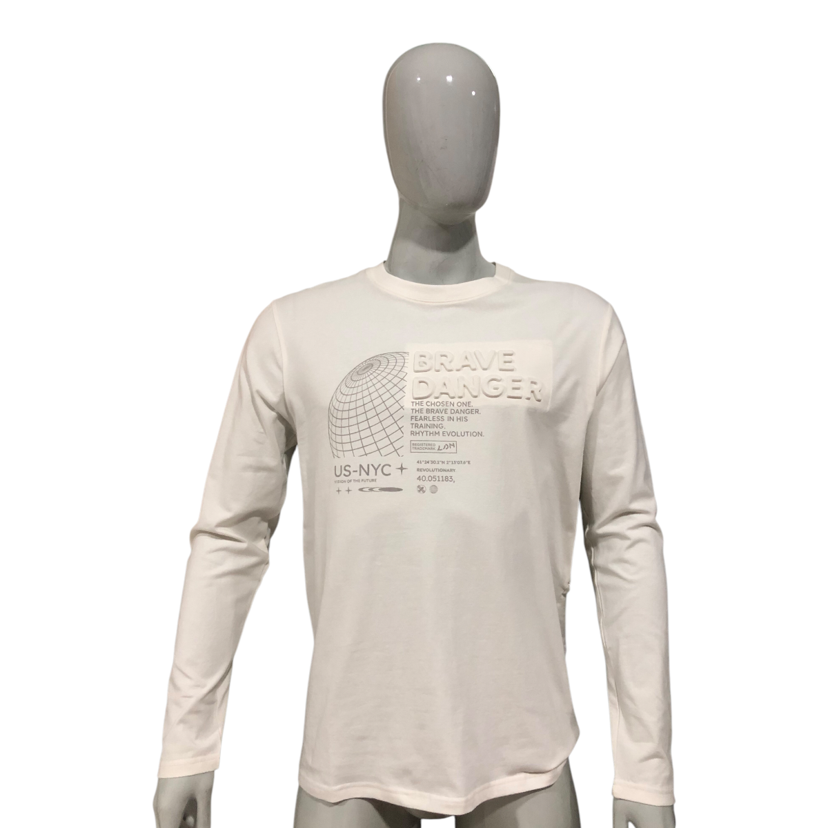 Foto 2 | Playera Manga Larga Losan ''Brave Danger'' Blanco para Caballero