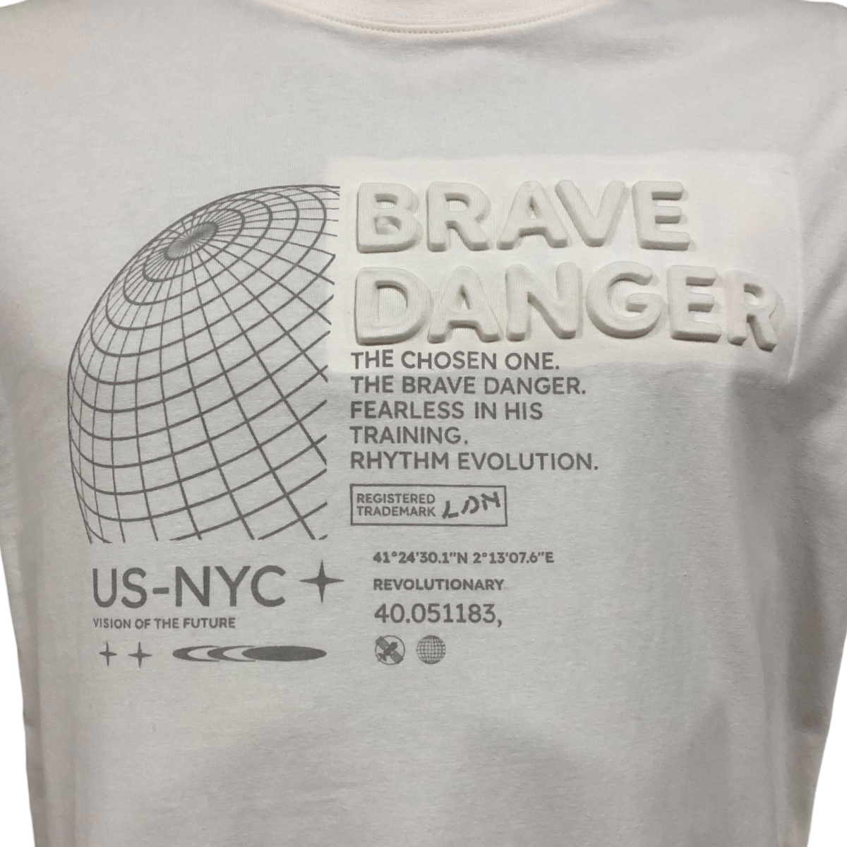 Foto 6 pulgar | Playera Manga Larga Losan ''Brave Danger'' Blanco para Caballero