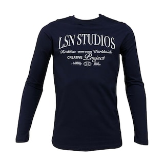 Foto 1 | Playera Losan ''LSN Studios'' Azul para Caballero