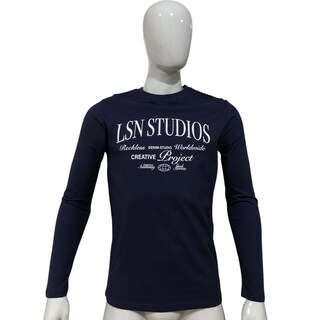 Foto 2 | Playera Losan ''LSN Studios'' Azul para Caballero