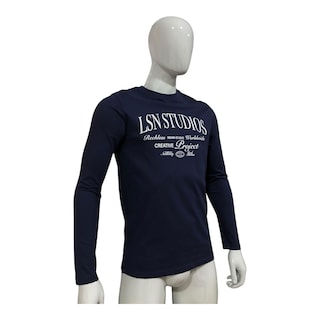 Foto 3 | Playera Losan ''LSN Studios'' Azul para Caballero