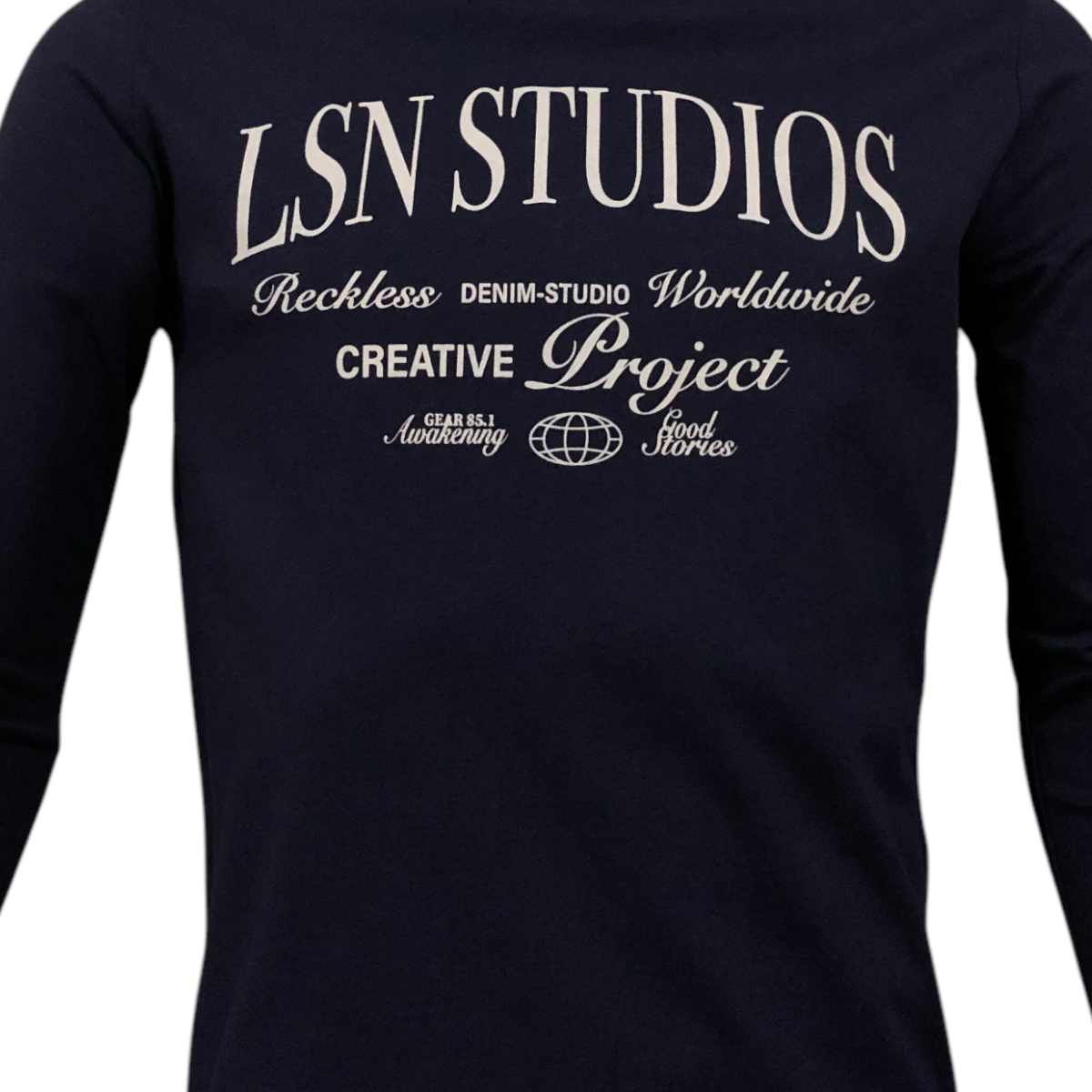 Foto 5 pulgar | Playera Losan ''LSN Studios'' Azul para Caballero