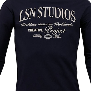 Foto 4 | Playera Losan ''LSN Studios'' Azul para Caballero