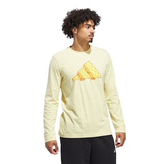 Foto 2 | Playera Manga Larga México Obleas Adidas Amarillo Hombre