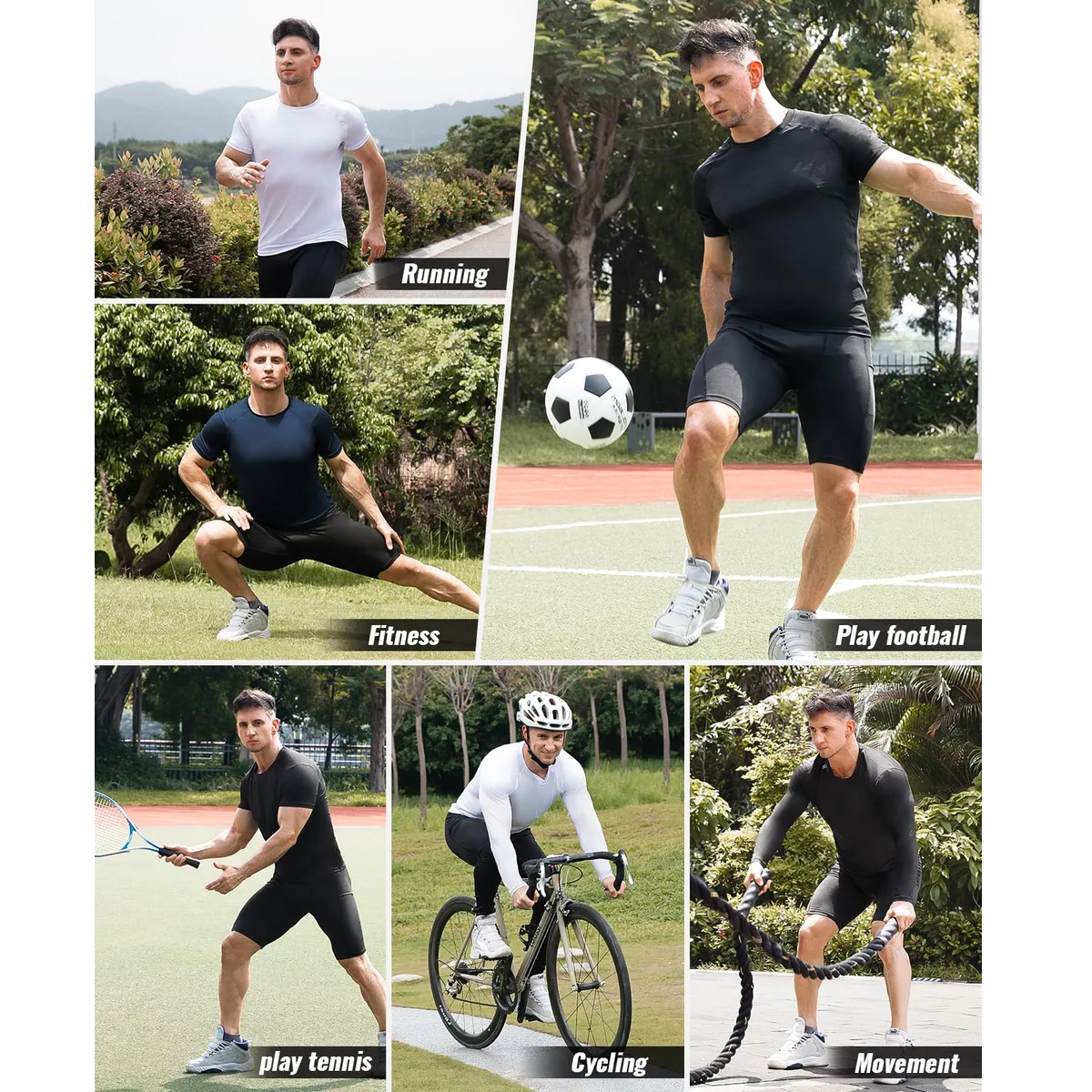 Foto 4 pulgar | Playera Deportiva para Hombre 2 Piezas
