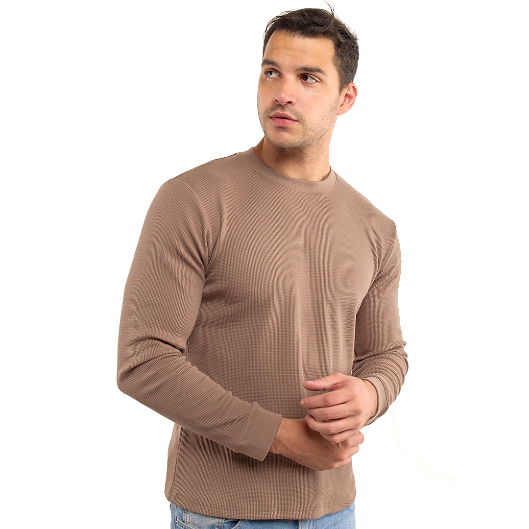 Foto 5 pulgar | Playera Térmica Polo Retro Manga Larga Cuello Redondo