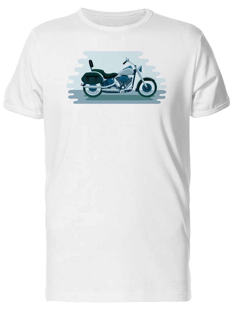 Playera Smartprintsink Hombre Ilustracion. Motocicleta Azul Retro