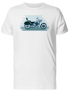 Foto 1 | Playera Smartprintsink Hombre Ilustracion. Motocicleta Azul Retro