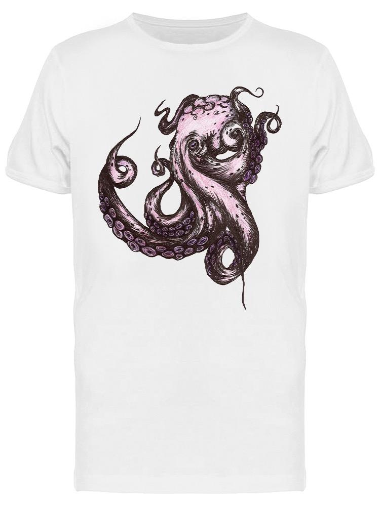 Playera SmartPrintsInk color Blanco para Hombre - Pulpo