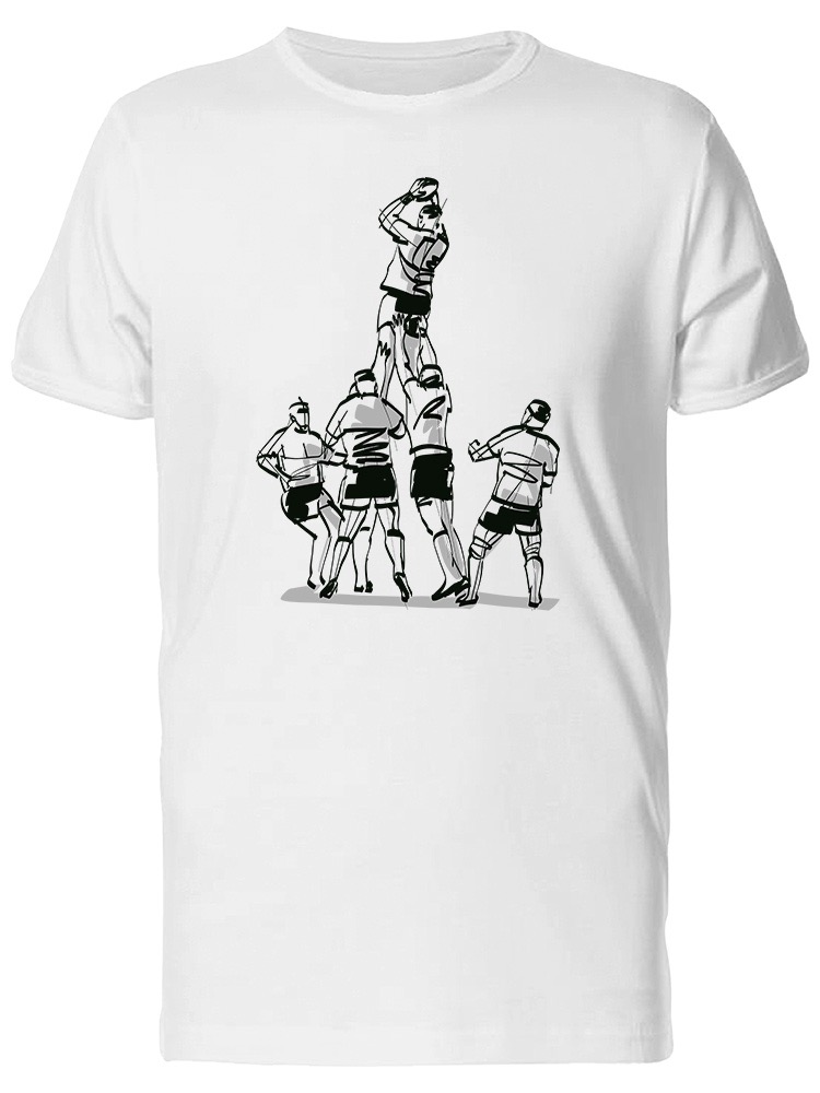 Playera SmartPrintsInk color Blanco para Hombre -Equipo de Futbol Americano