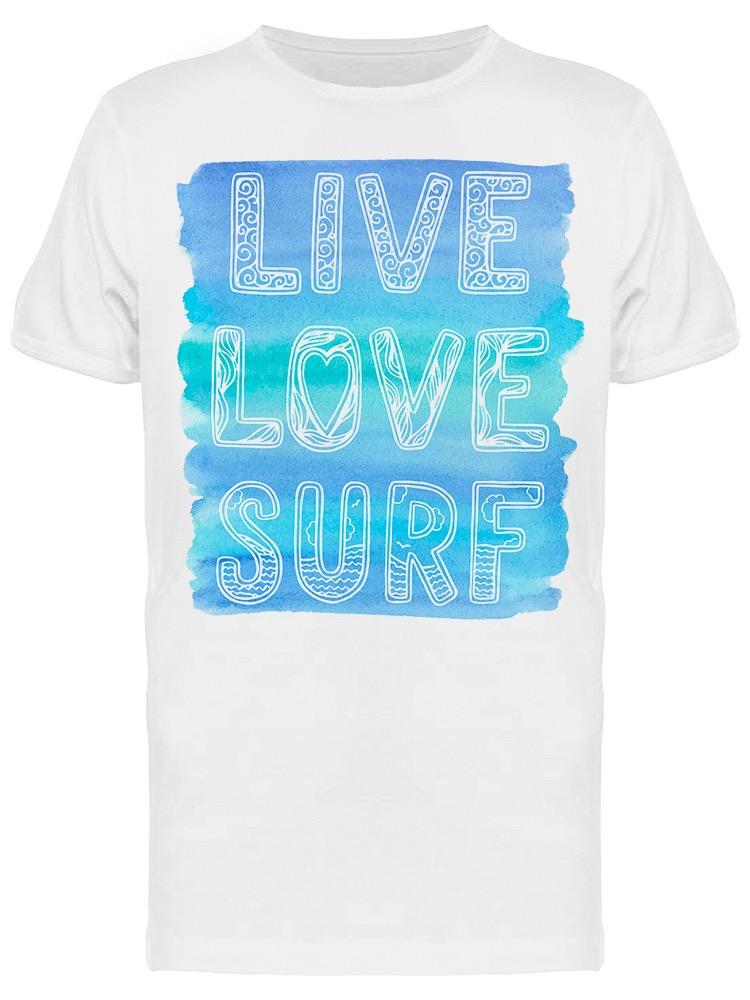 Playera SmartPrintsInk color Blanco para Hombre - Vive Ama Surfea