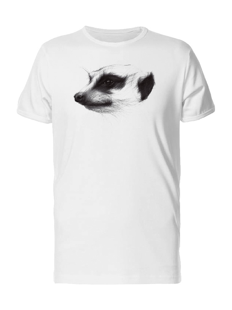 Playera Smartprintsink Hombre Ilustracion A Lapiz. Suricata De Perfil