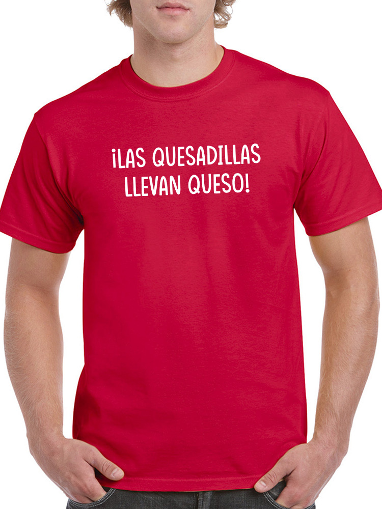 Foto 2 pulgar | Playera Smartprintsink Para Hombre Las Quesadillas Llevan Queso Color Rojo