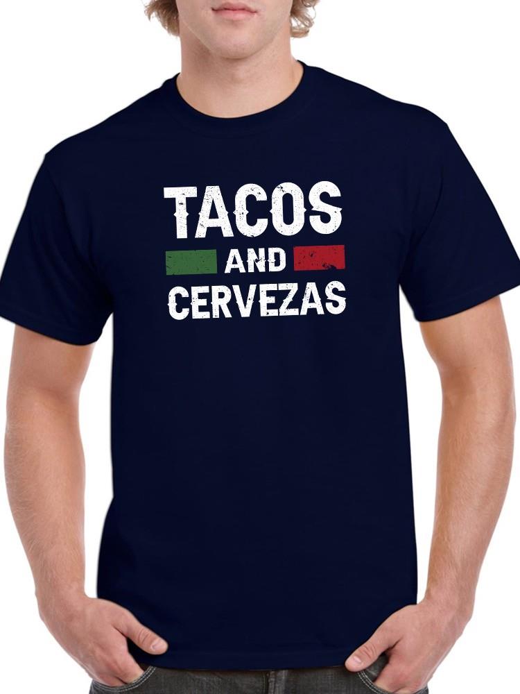 Foto 2 pulgar | Playera Smartprintsink Para Hombre Tacos Y Cervezas Diseño Bandera Color Azul Marino