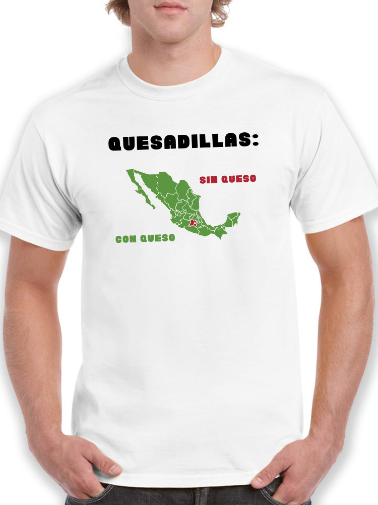 Foto 2 pulgar | Playera Smartprintsink Para Hombre Mapa De Mexico Y Quesadillas Color Blanco