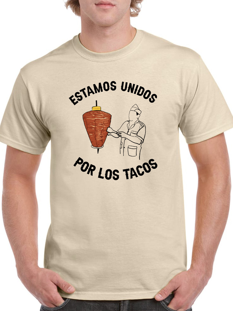 Foto 2 pulgar | Playera Smartprintsink Para Hombre Estamos Unidor Por Los Tacos Color Arena