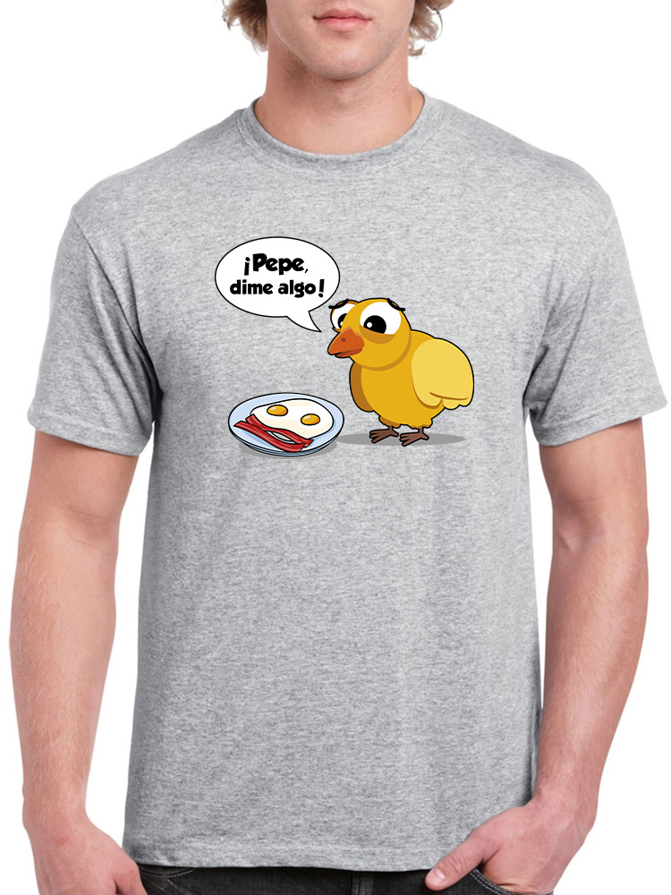 Foto 1 | Playera SmartPrintsink Pepe, Dime Algo! Gris para Hombre