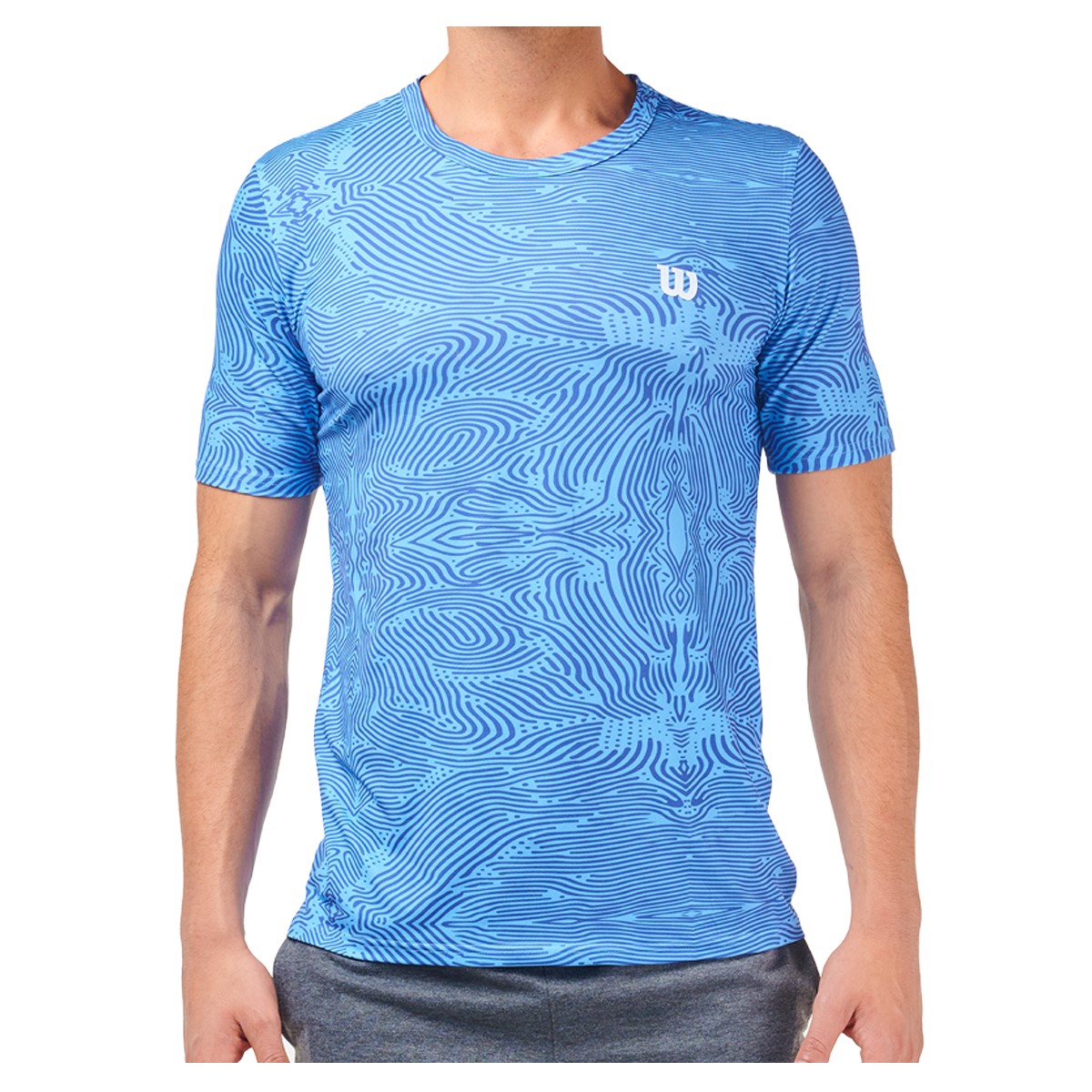 Foto 2 pulgar | Playera de Caballero Wilson 10143 color Azul Capacidad de Transpirar