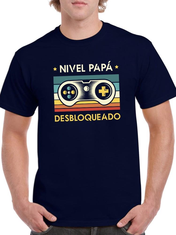Foto 2 pulgar | Playera Smartprintsink Para Hombre Nivel Papá Desbloqueado Color Azul Marino