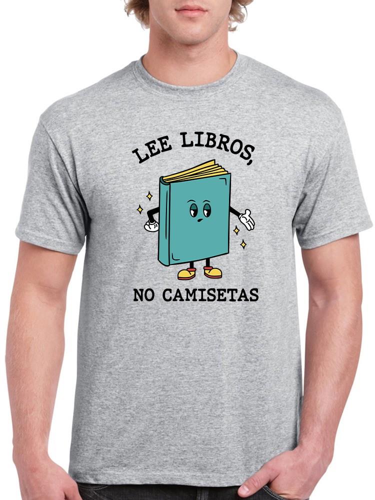 Foto 2 pulgar | Playera Smartprintsink Para Hombre Lee Libros, No Camisetas Color Gris