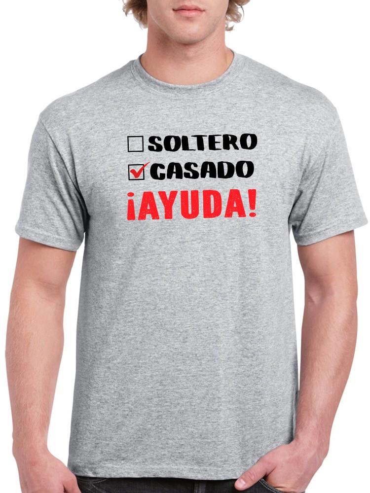 Foto 2 pulgar | Playera Smartprintsink Para Hombre Soltero. Casado. Ayuda! Color Gris