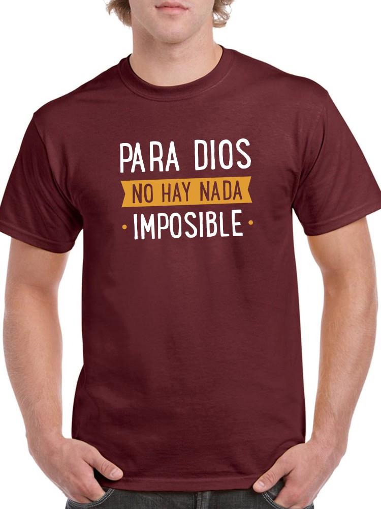 Foto 2 pulgar | Playera Smartprintsink Para Hombre Para Él No Hay Nada Imposible Color Marrón