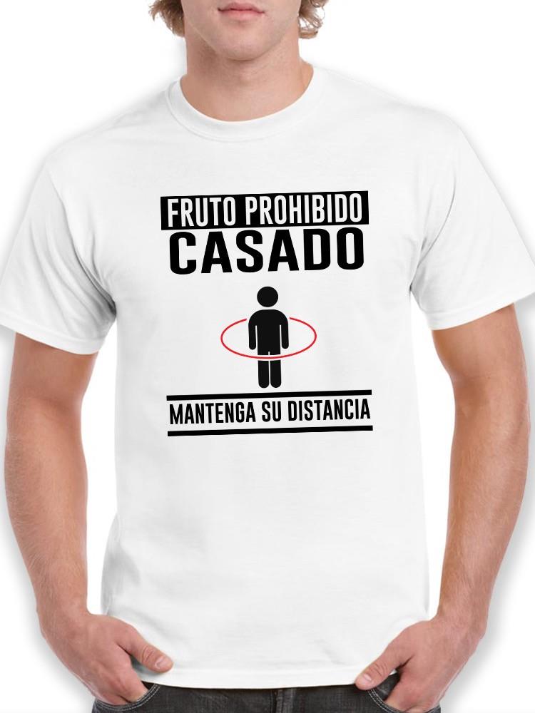 Foto 2 pulgar | Playera Smartprintsink Para Hombre Mantenga Su Distancia. Casado! Color Blanco