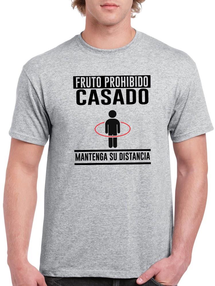 Foto 2 pulgar | Playera Smartprintsink Para Hombre Mantenga Su Distancia. Casado! Color Gris