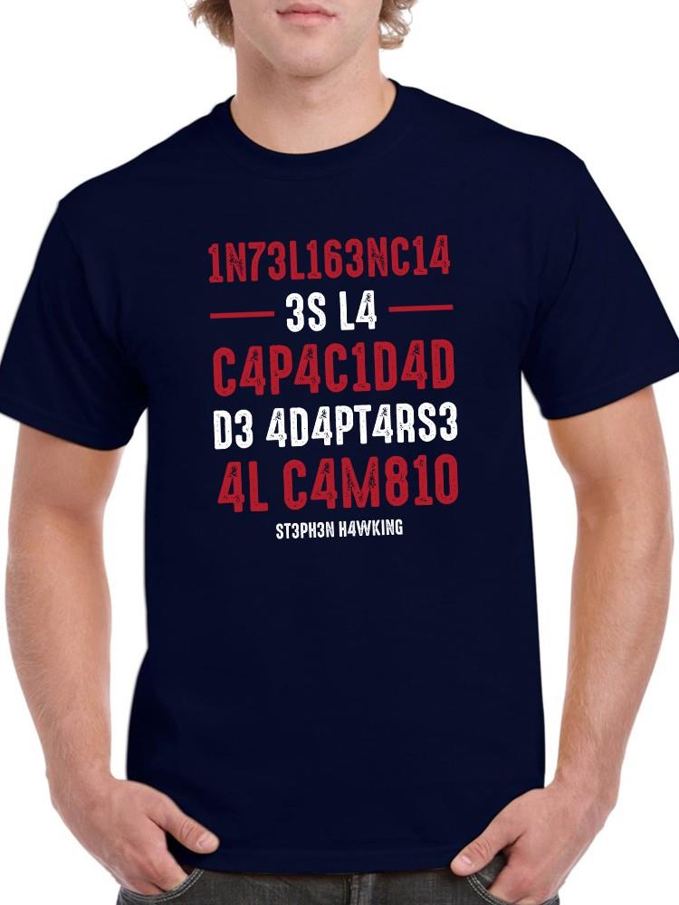 Foto 2 pulgar | Playera Smartprintsink Para Hombre La Inteligencia Color Azul Marino