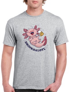 Foto 1 | Playera para Hombre Smartprintsink color Gris Estampado de Ajolote