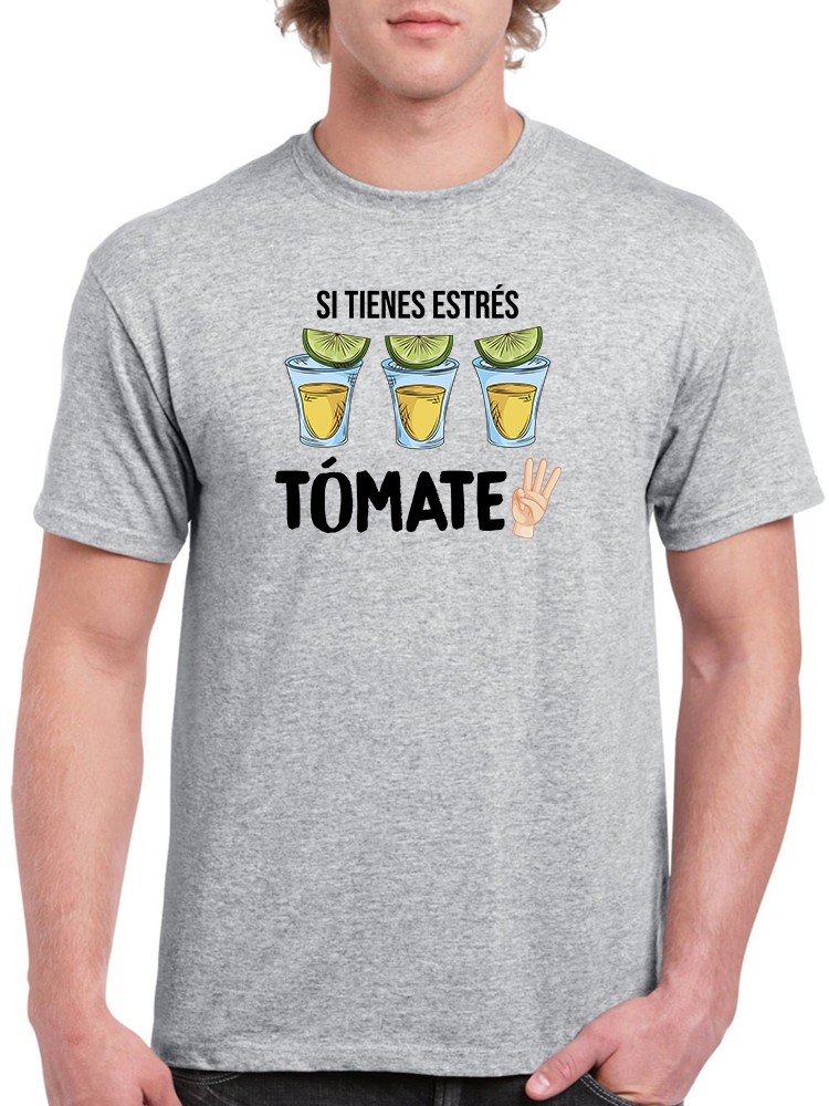 Foto 2 pulgar | Playera para Hombre Smartprintsink color Gris  Tómate Tres!