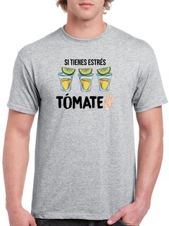 Foto 1 | Playera para Hombre Smartprintsink color Gris Tómate Tres!