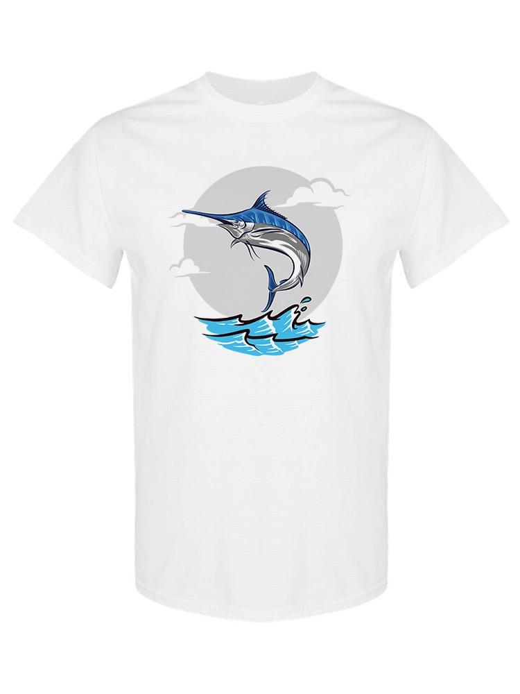 Foto 2 pulgar | Playera Smartprintsink color Blanco con Diseño de Pez Espada para Hombre