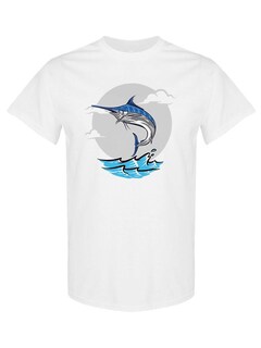 Foto 1 | Playera Smartprintsink color Blanco con Diseño de Pez Espada para Hombre