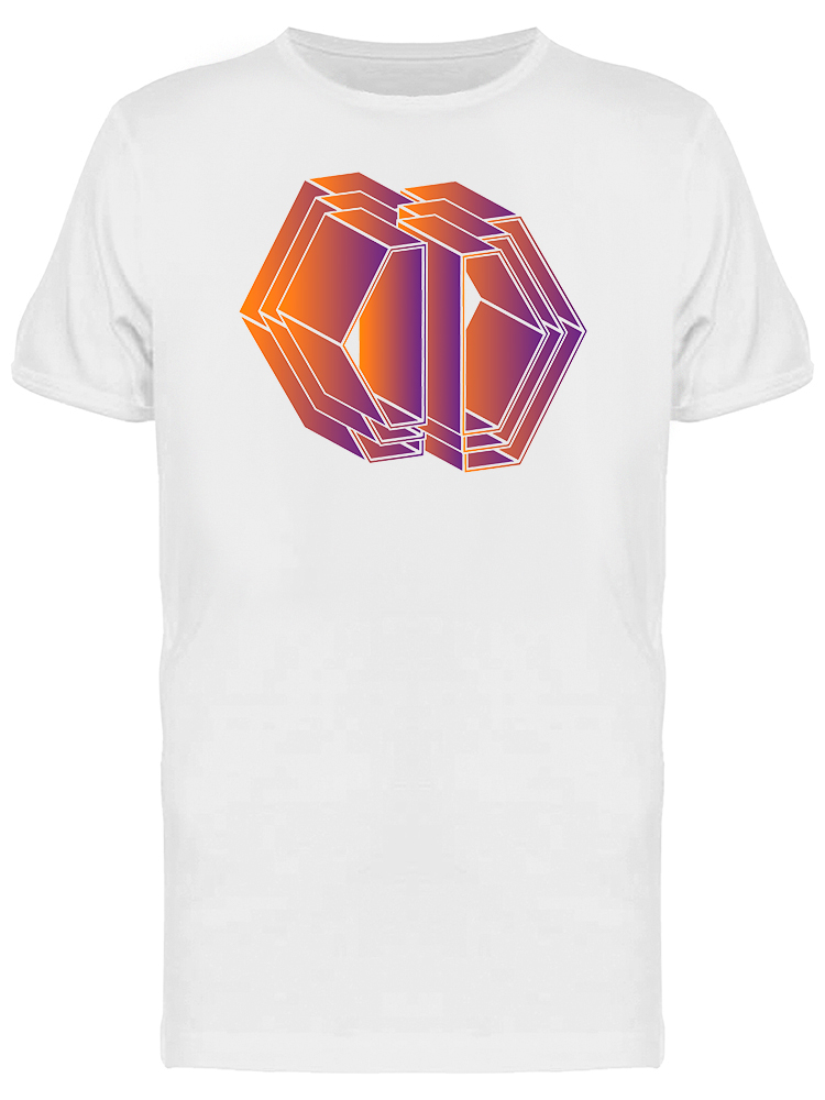 Foto 2 pulgar | Playera Smartprintsink color Blanco con Diseño Arte Abstracto Figura 3D para Hombre
